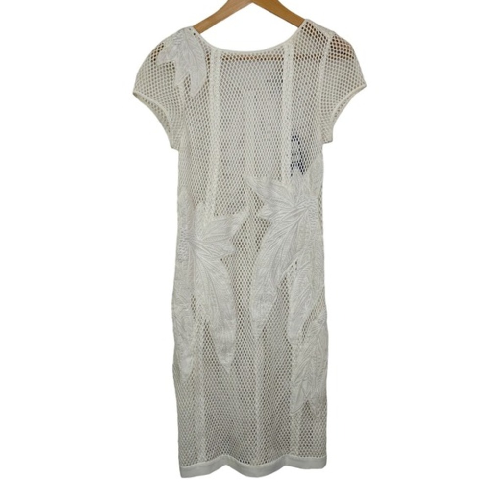 Rebecca Minkoff White Ivy Embroidered Zip Sheer Mesh Dress‎ Size 4 NWT $398 - Picture 2 of 8
